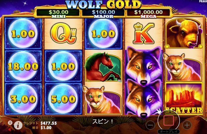 Wolf Goldのプレイ画像