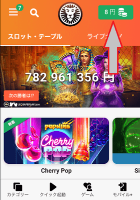 レオベガスカジノの画像