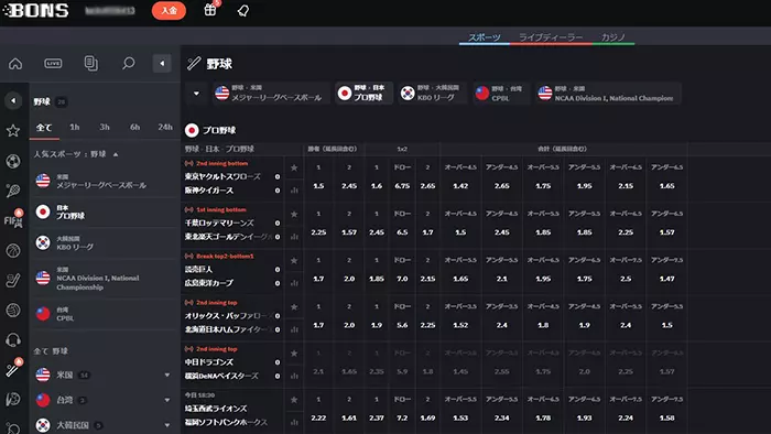ボンズカジノの入金不要ボーナスで遊んでほしいゲーム：スポーツベット