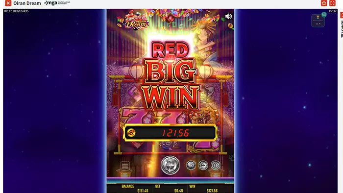 チェリーカジノの花魁ドリームでREDBIGWIN達成