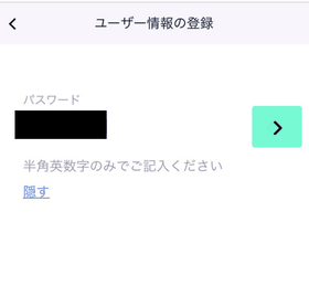 カジノフライデーのユーザーパスワード設定画面