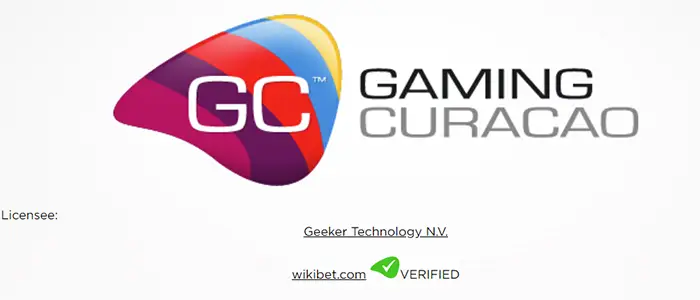 ウィキベットの運営会社 Geeker Technology N.V. のキュラソーライセンス