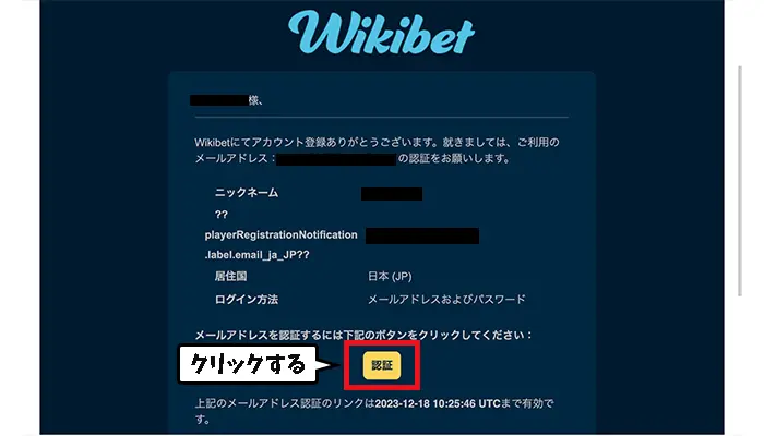 Wikibetカジノの登録方法04